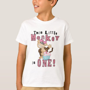 Mono Fiesta Rosa 1.ª camiseta de cumpleaños y rega