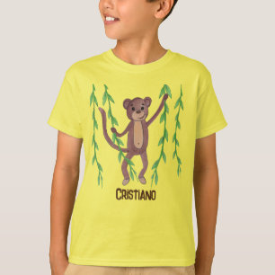 Mono girando sobre la camiseta de Green Vines