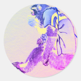 MONO JAPONÉS CON Pegatina DE PERSONALIZADO DE MÁSC