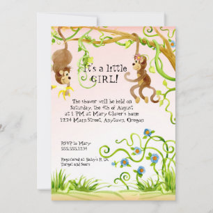 Mono Lil, Chica Invitación a Baby Shower