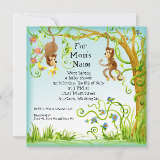 Mono Lil, invitación a Boy Baby Shower