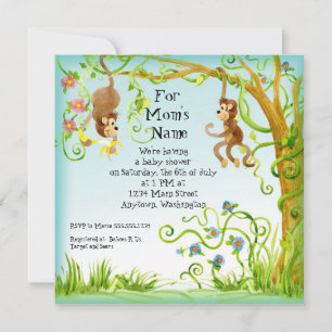 Mono Lil, invitación a Boy Baby Shower