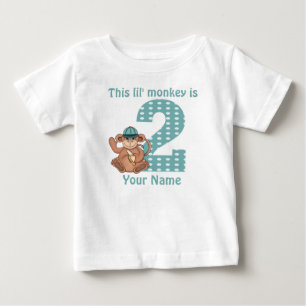 Mono Lil Personalizado Camisa de Segundo Cumpleaño