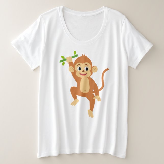 Mono lindo con bambú  (Anverso del diseño)