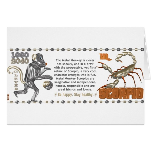 Mono metalizado los an o 80 del escorpión del (Anverso (Horizontal))