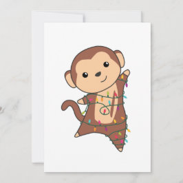 Mono Navidad Nieve Animales de Invierno Monos