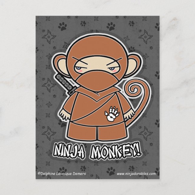 ¡Mono Ninja! Postal (Anverso)