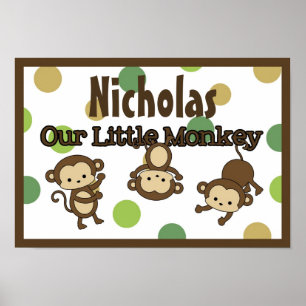 Mono Nombre personalizado Pared Arte mod pod pop