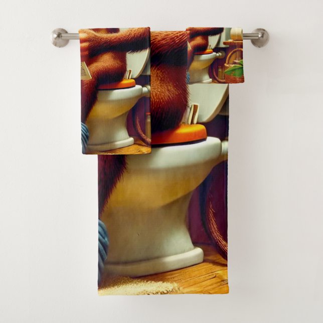 Mono Personalizado gracioso sobre el inodoro (In situ)