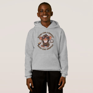 Mono Personalizado lúdico   Niños Pullover Hoodie