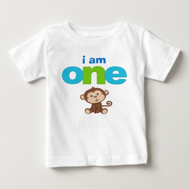 Mono Primer Camiseta de Cumpleaños Niño Pequeño (Anverso)