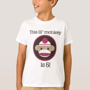 Mono rosado del calcetín: Quinta camiseta del