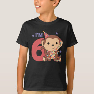 Mono Sexto Nacimiento Niños Camiseta De 6 Años