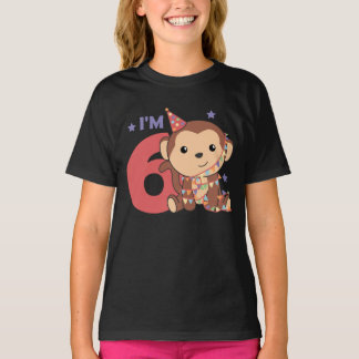 Mono Sexto Nacimiento Niños Camiseta De 6 Años