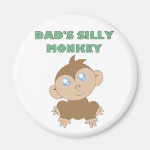 Mono Silly - Estándar, imán redondo de 2¼ pulgadas