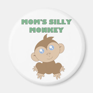 Mono Silly - Estándar, imán redondo de 2¼ pulgadas