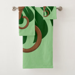 Mono sobre un conjunto de toallas de diseño de vin
