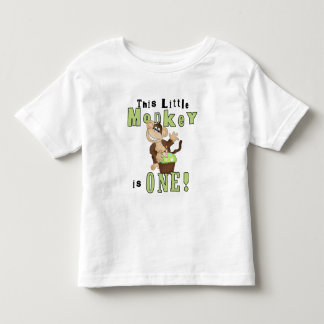 Mono verde Fiesta Primer cumpleaños camisetas y re