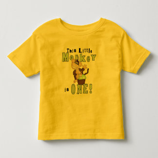 Mono verde Fiesta Primer cumpleaños camisetas y re