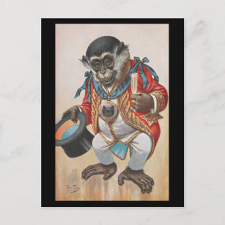 Mono vestido - postal alemana vintage