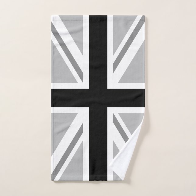 Monocromo británico de la bandera de unión (Union (Toalla de mano)