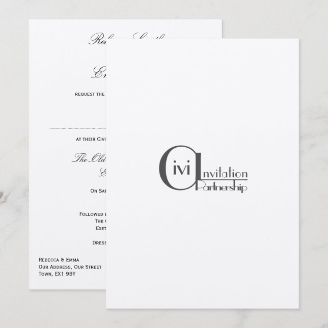 Monocromo - Invitación CP (Anverso / Reverso)