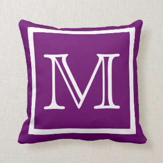 MONOGRAM almohada sólida de uva púrpura