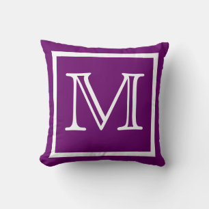 MONOGRAM almohada sólida de uva púrpura