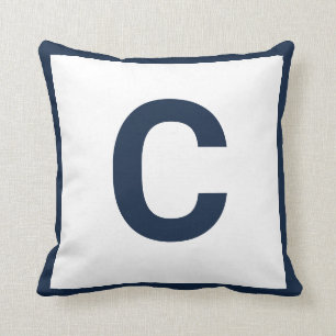 MONOGRAM BLANCO NAVY DOUBLESIDADO almohada de cojí