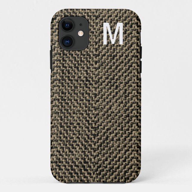 Monogram Brown Tweed iPhone 5 Funda (Reverso)