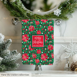 Monogram hot red magenta green preppy Christmas 