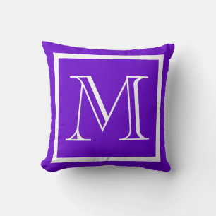 MONOGRAM Sólida Morada Luminosa almohada de uva li