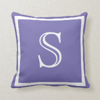 MONOGRAM Sólido Púrpura brillante almohada lisa