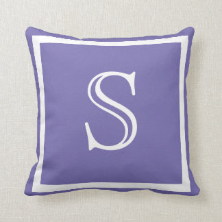 MONOGRAM Sólido Púrpura brillante almohada lisa