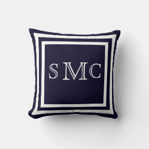 MONOGRAM Sólido Púrpura suave Uva oscura almohada