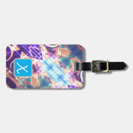 Monograma Χ nombre de etiqueta de equipaje Teléfon