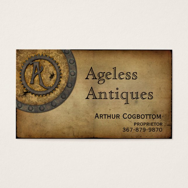 Monograma A de vintage Steampunk (Frente)