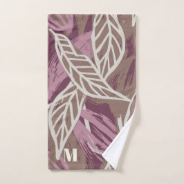 Monograma acuarela Patrón de hojas de café Pickleb