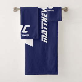 Monograma Azul Marino Deportes Simple Inicial Masc