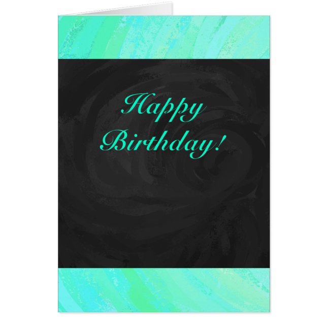 Monograma azul y negro de hielo de menta (Frente)