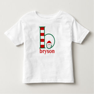 Monograma b de la camisa del navidad de Santa del