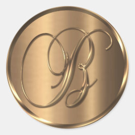 Monograma B Sello para sobres de bronce no METÁLIC