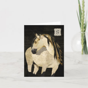 Monograma blanco Notecard