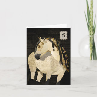 Monograma blanco Notecard