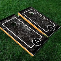 Monograma blanco y negro de mármol