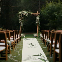 Monograma Boda Aisle Runner - Alfombra Con Inicial