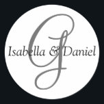 Monograma Boda de sellos Monograma Pegatina<br><div class="desc">Los Regalos de Monograma tienen una enorme selección de sellos de correo USPS personalizables, pegatinas de sello para sobres, tarjetas de felicitación, camisetas, gorras, botones, imanes y mucho más. Estos monogramas son geniales para enviar invitaciones a bodas, invitaciones a la Fiesta del Aniversario, anuncios de graduación y fiestas de cumpleaños...</div>