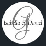 Monograma Boda de sellos Monograma Pegatina<br><div class="desc">Los Regalos de Monograma tienen una enorme selección de sellos de correo USPS personalizables, pegatinas de sello para sobres, tarjetas de felicitación, camisetas, gorras, botones, imanes y mucho más. Estos monogramas son geniales para enviar invitaciones a bodas, invitaciones a la Fiesta del Aniversario, anuncios de graduación y fiestas de cumpleaños...</div>