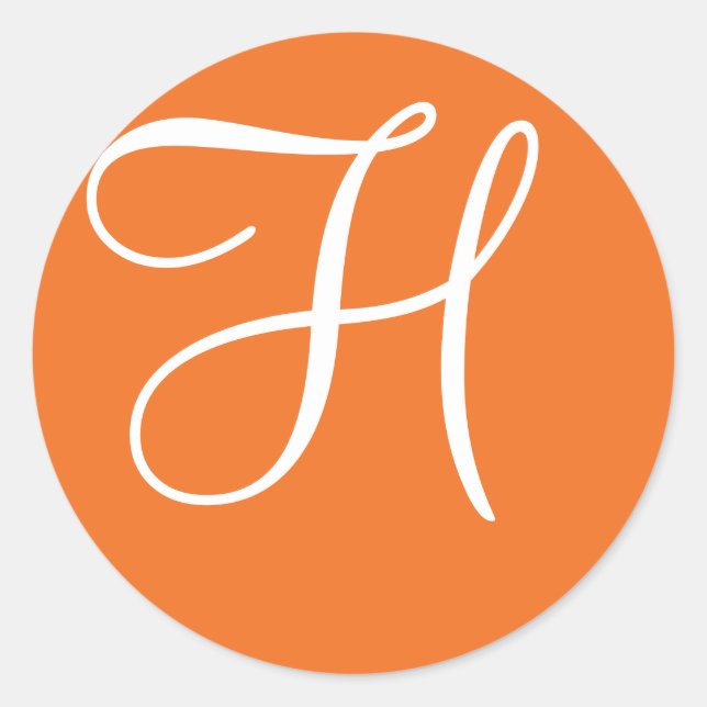 Monograma Boda de sellos Monograma Pegatina (Anverso)