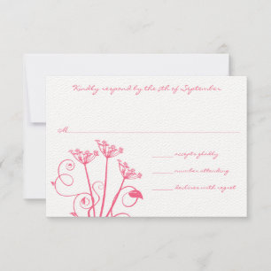 Monograma Boda Rosa de Flor Silvestre RSVP